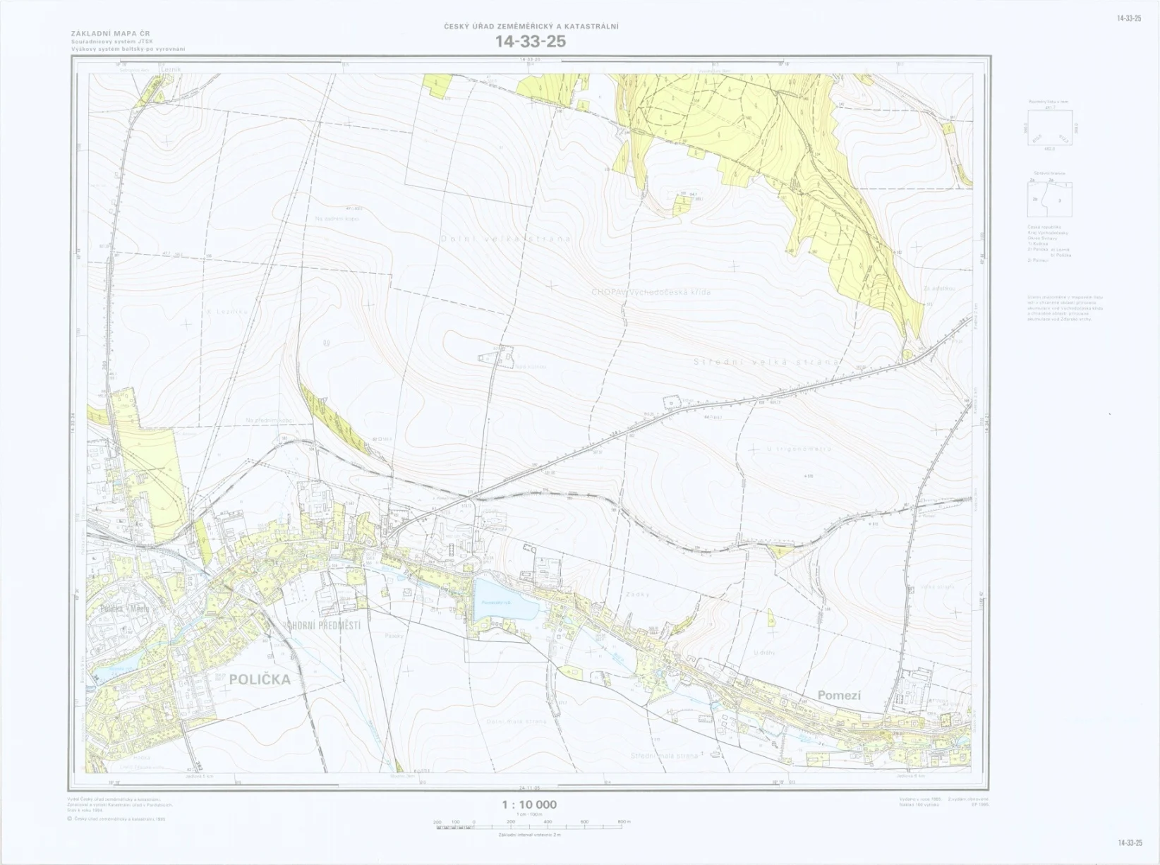 Obrázek Polička katastr - mapa