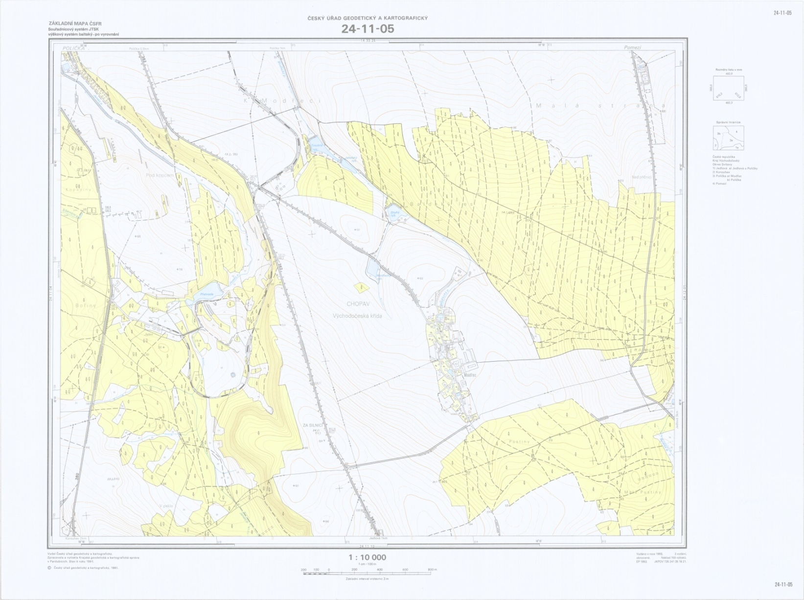 Náhledový obrázek Polička katastr - mapa - 4