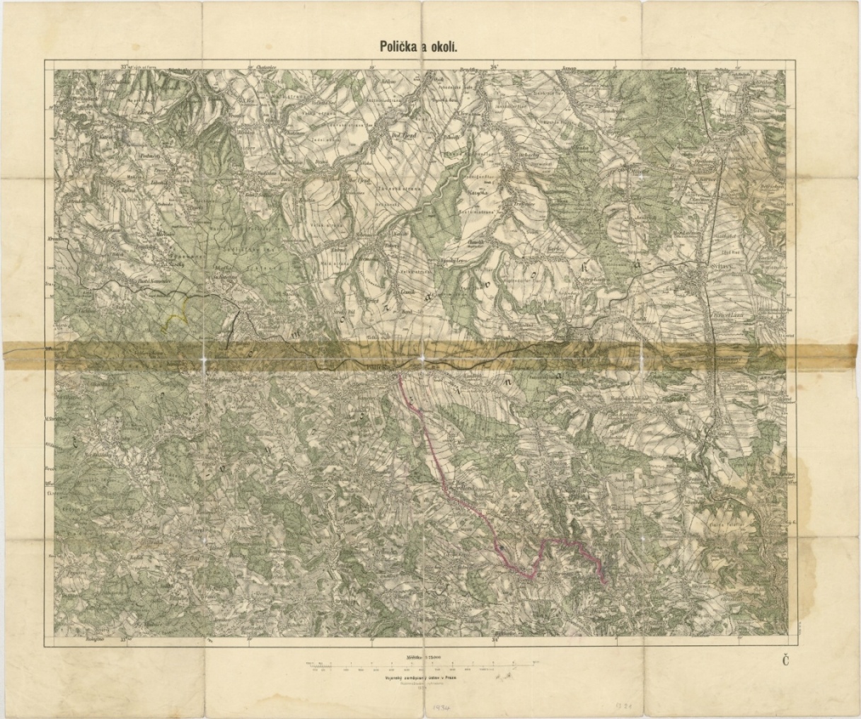 Náhledový obrázek Polička a okolí - mapa - 1