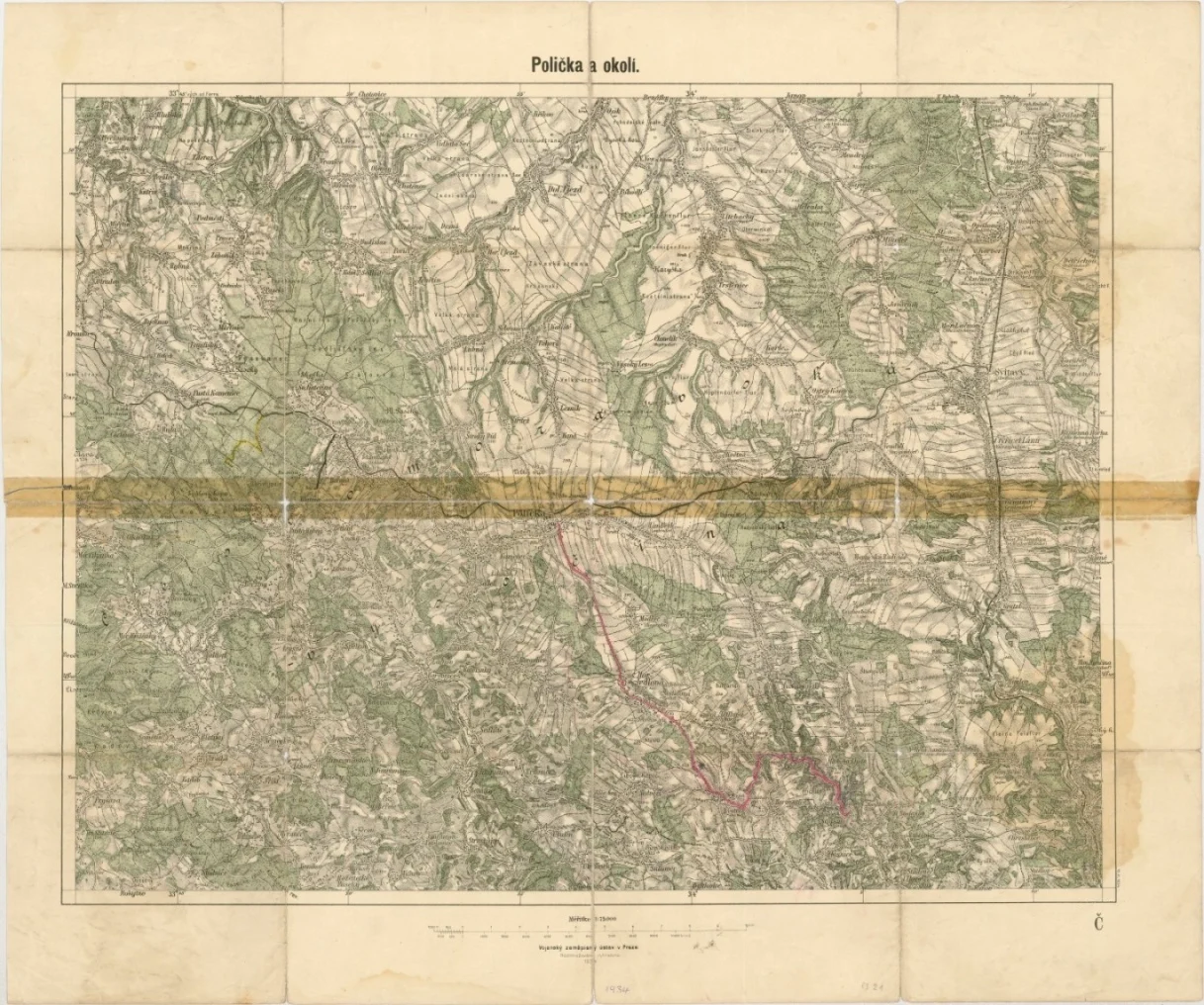 Obrázek Polička a okolí - mapa