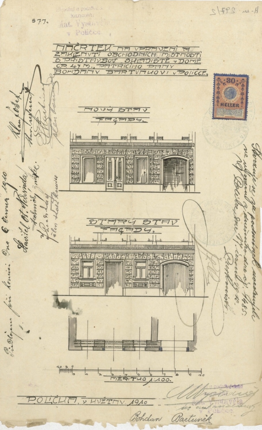 Náhledový obrázek Polička čp. 47 - plán - 2