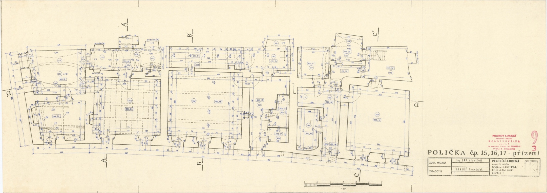 Náhledový obrázek Domy č.p. 15-17 Hpř. Na Bídě - mapa - 5