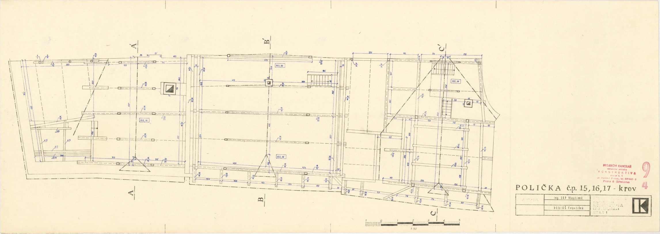 Náhledový obrázek Domy č.p. 15-17 Hpř. Na Bídě - mapa - 6