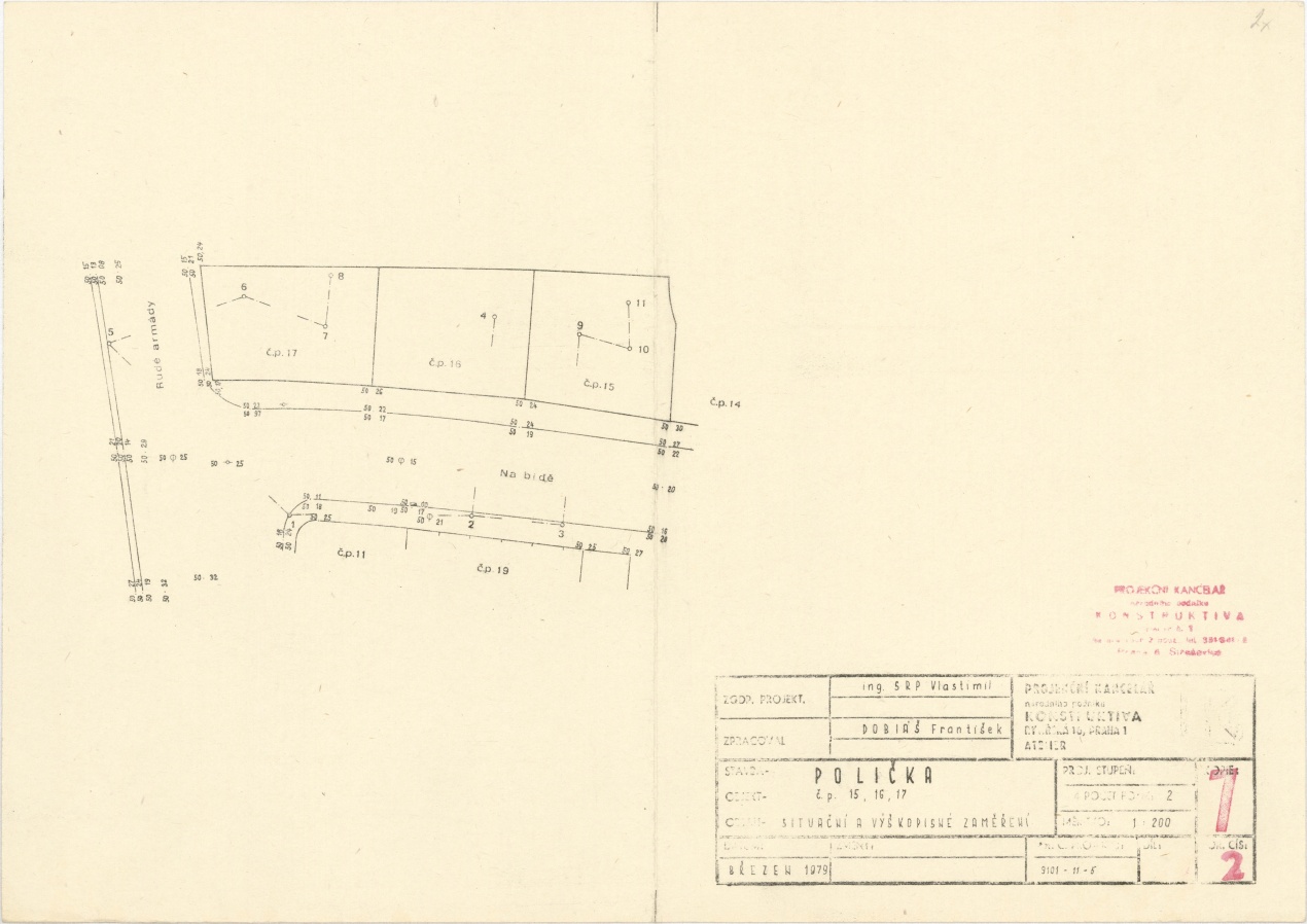 Náhledový obrázek Domy č.p. 15-17 Hpř. Na Bídě - mapa - 1