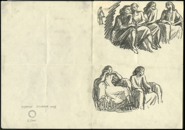 Náhledový obrázek Studie k ilustraci - Bratrstvo Modrého racka - 2
