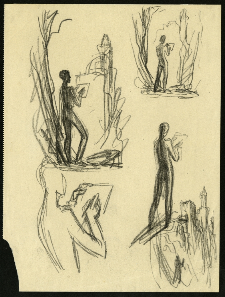 Náhledový obrázek Studie k ilustraci - Máj - 1
