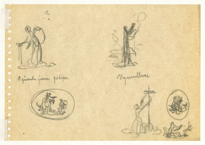 Obrázek Studie k ilustracím - Pohádky a pověsti karlštejnského havrana