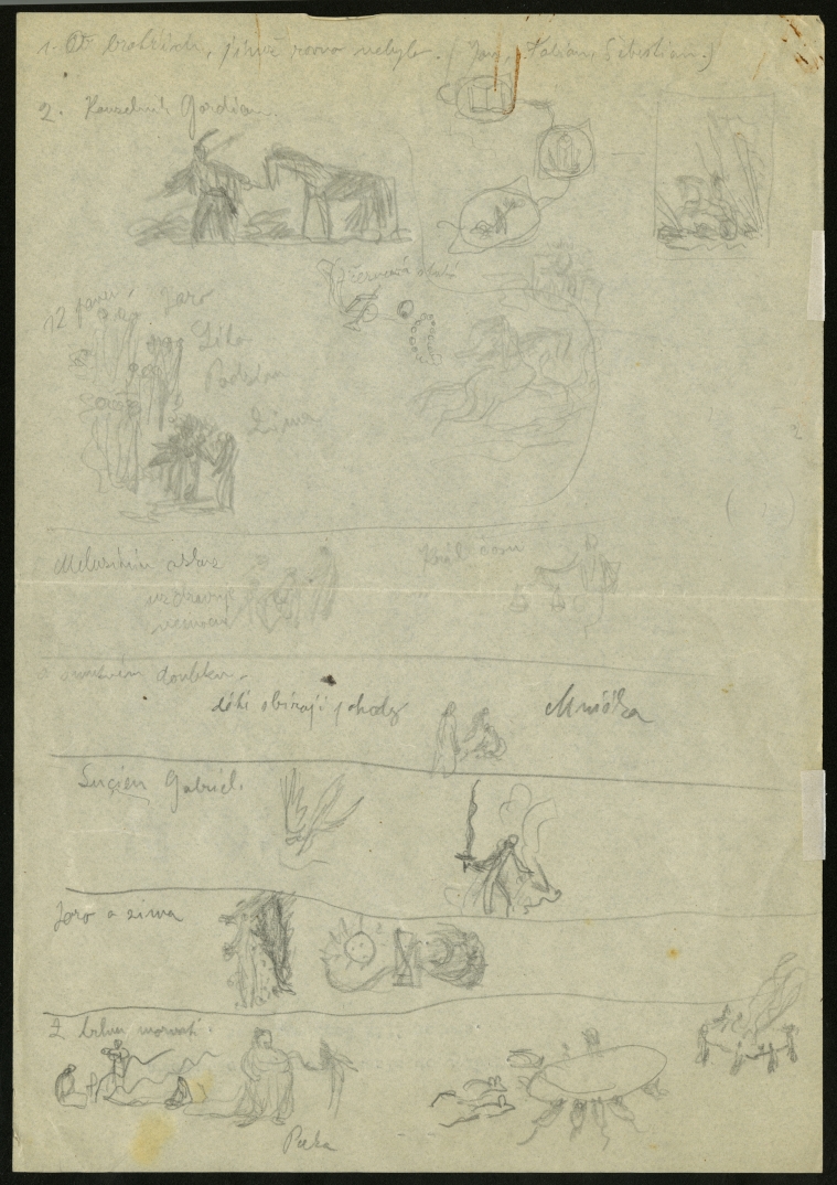 Náhledový obrázek Studie k ilustracím - Hvězdný dům - 2
