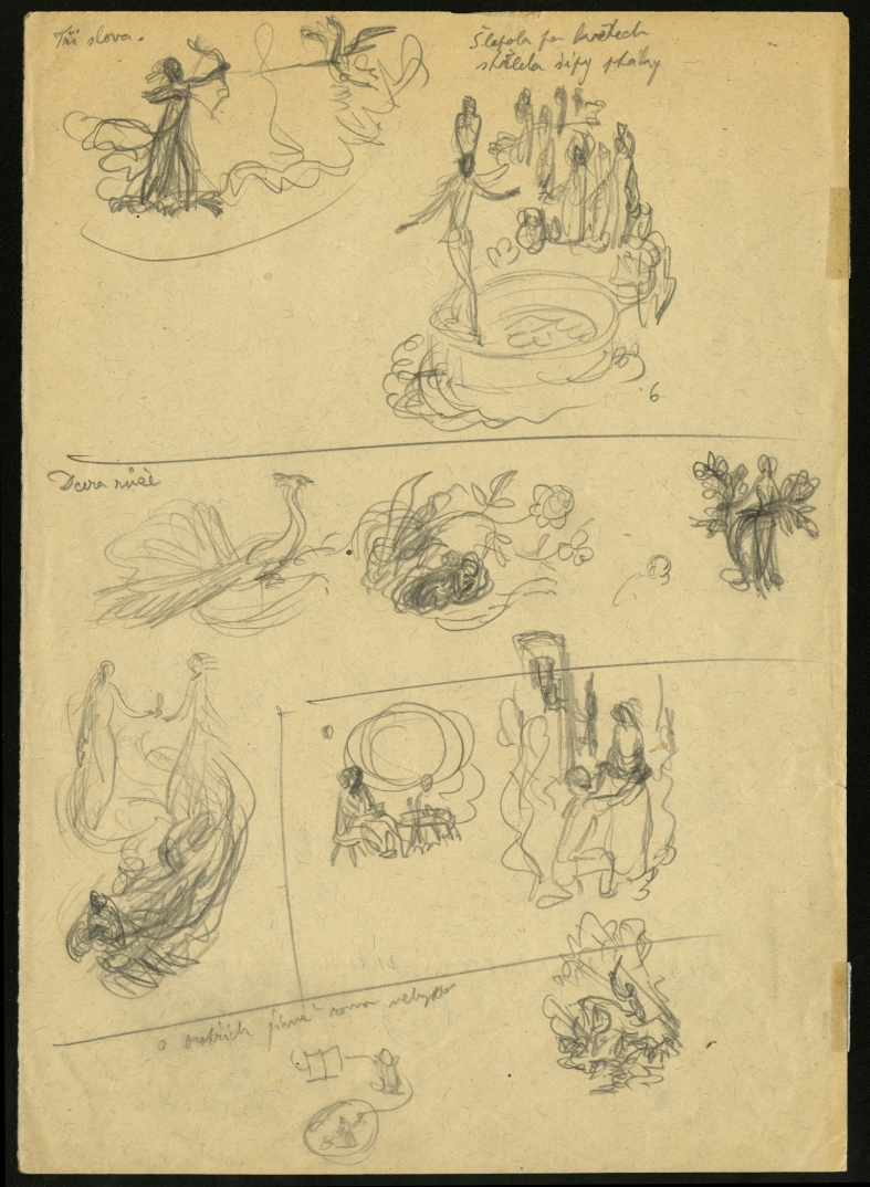 Náhledový obrázek Studie k ilustracím - Hvězdný dům - 1
