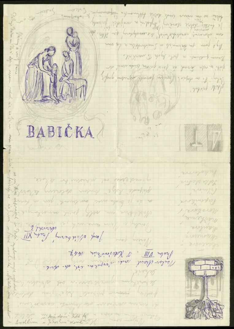 Obrázek Studie k ilustraci - Babička