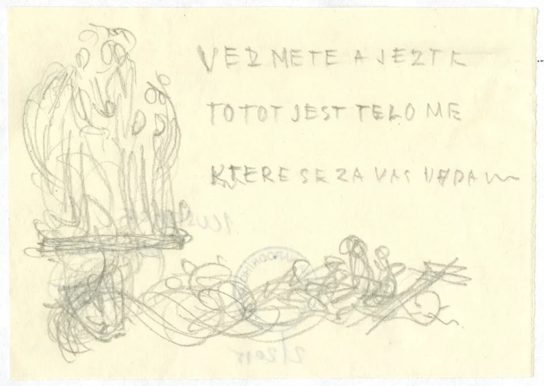 Obrázek Studie k iniciále a typografii - Pátá kniha Mojžíšova