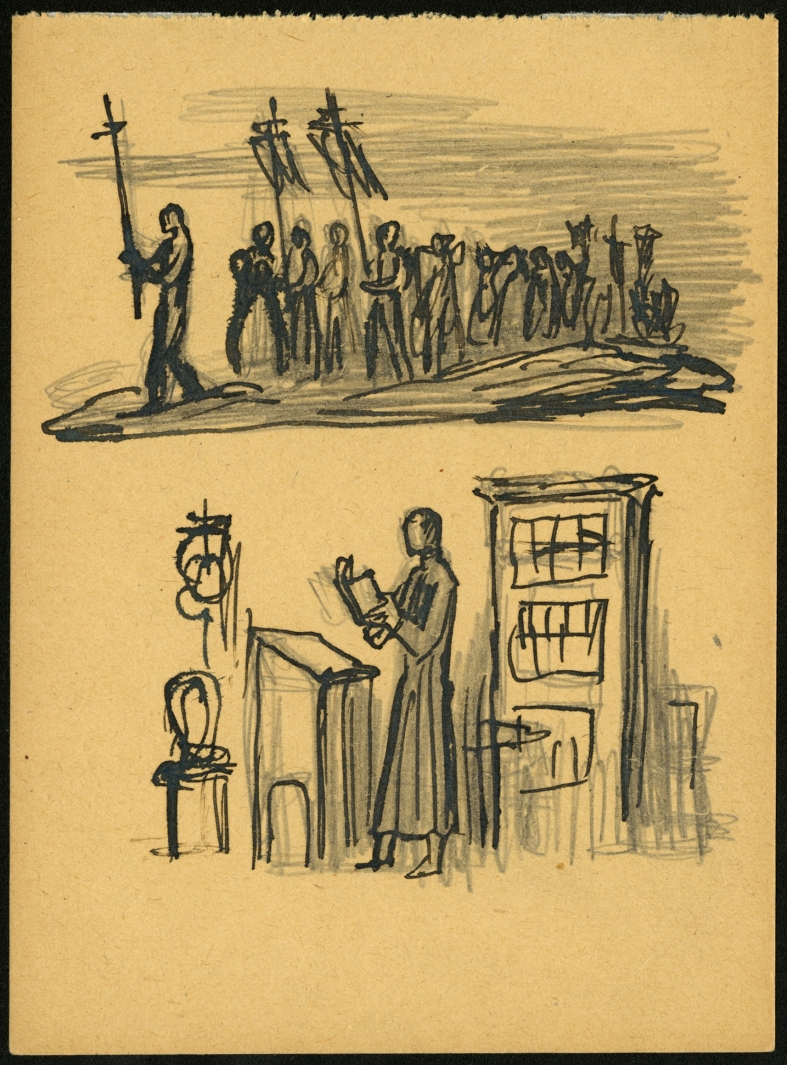 Náhledový obrázek Studie k ilustracím - Z letopisů a kronik - 1