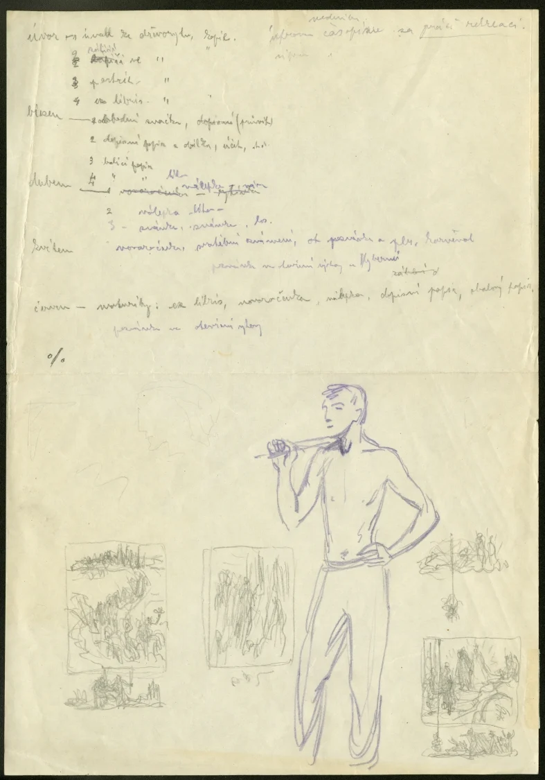 Obrázek Studie k ilustracím - Korouhev práce
