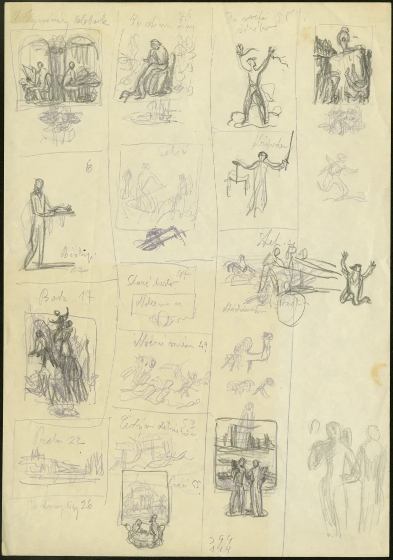 Obrázek Studie k ilustracím - Korouhev práce