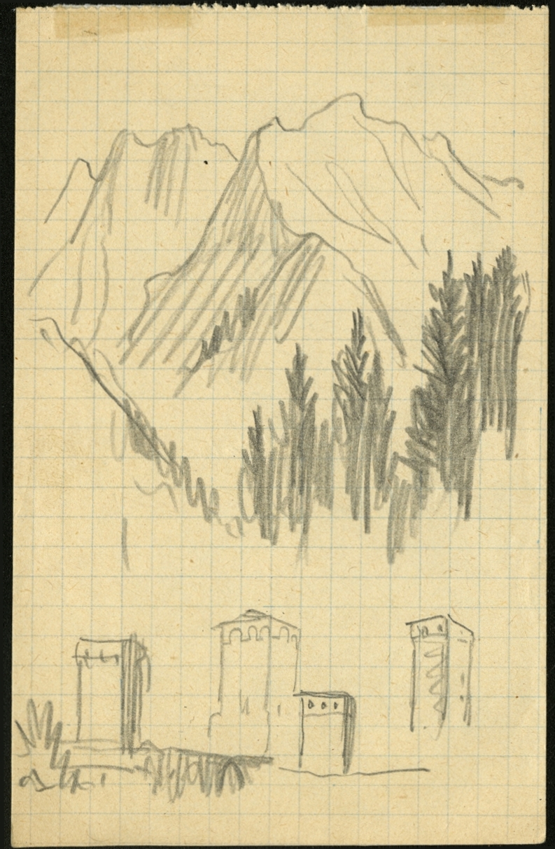 Náhledový obrázek Studie k ilustraci - Korouhev práce - 1
