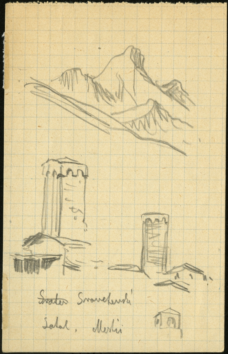 Náhledový obrázek Studie k ilustraci - Korouhev práce - 1