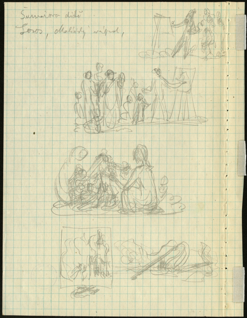 Náhledový obrázek Studie k ilustracím - Korouhev práce - 1