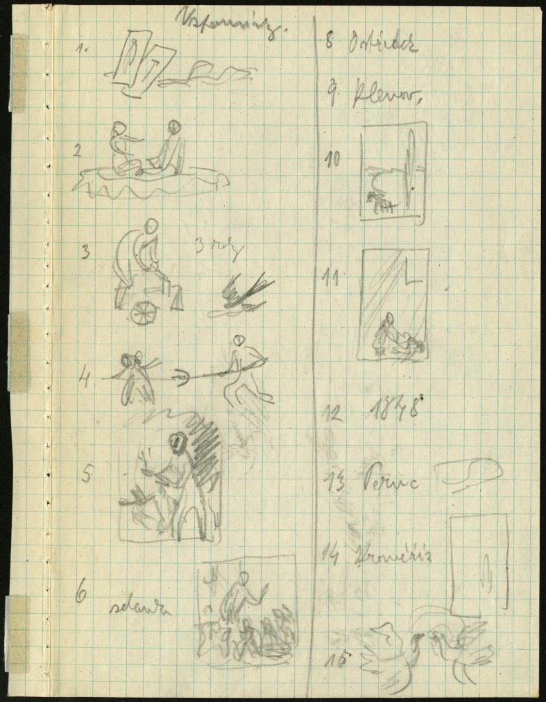 Náhledový obrázek Studie k ilustracím - Korouhev práce - 1