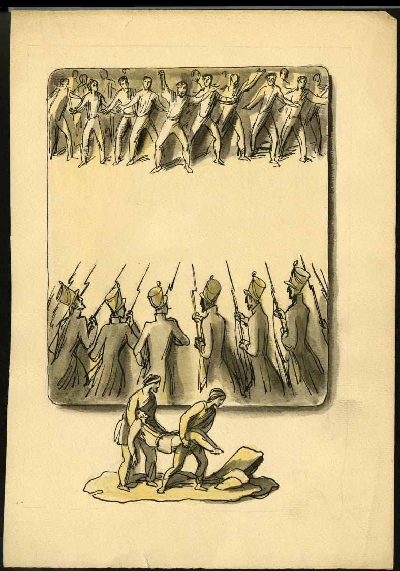 Náhledový obrázek Varianta ilustrace - Korouhev práce - 1