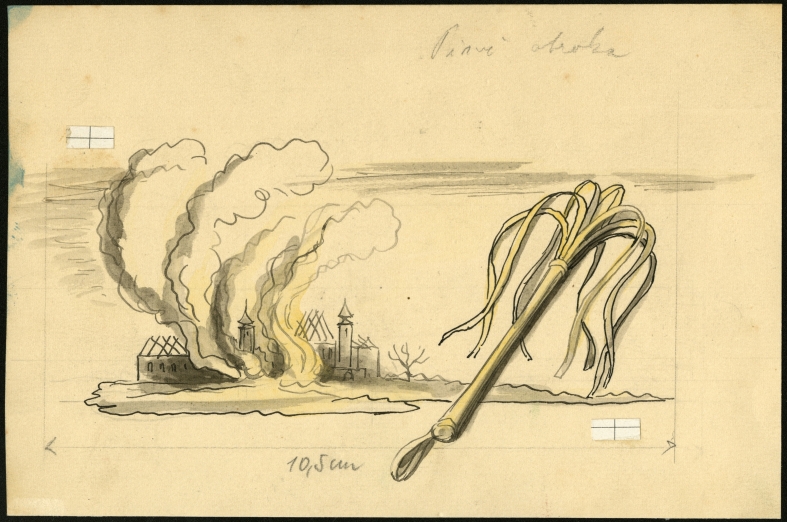 Náhledový obrázek Ilustrace - Korouhev práce - 1