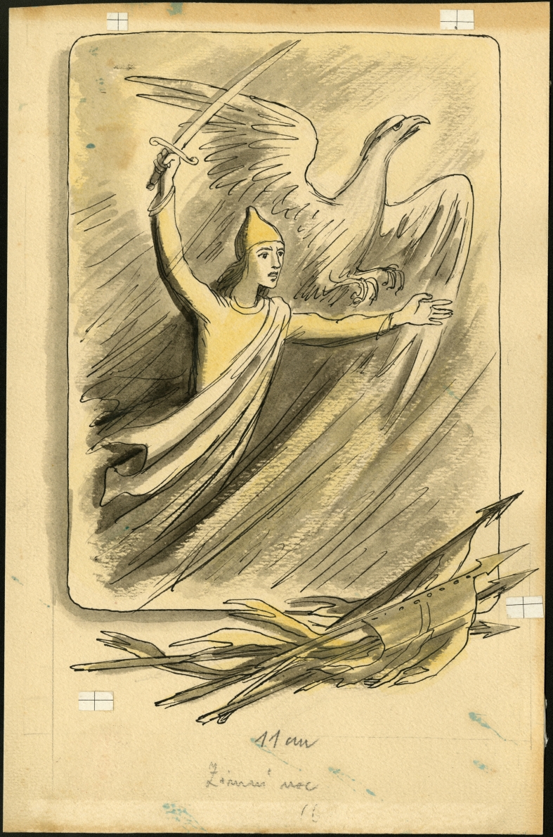 Náhledový obrázek Ilustrace - Korouhev práce - 1