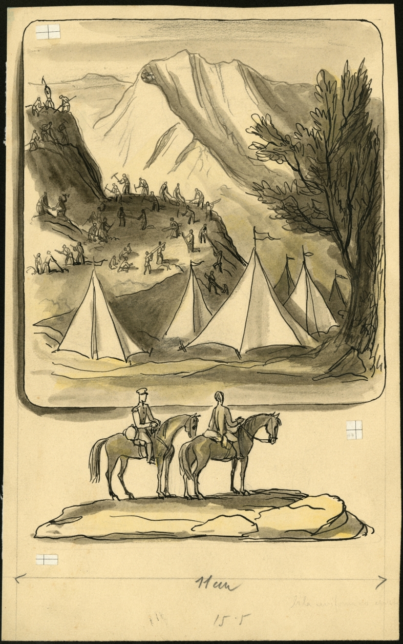 Náhledový obrázek Ilustrace - Korouhev práce - 1