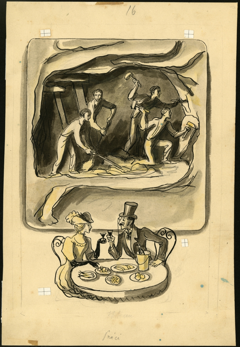 Náhledový obrázek Ilustrace - Korouhev práce - 1