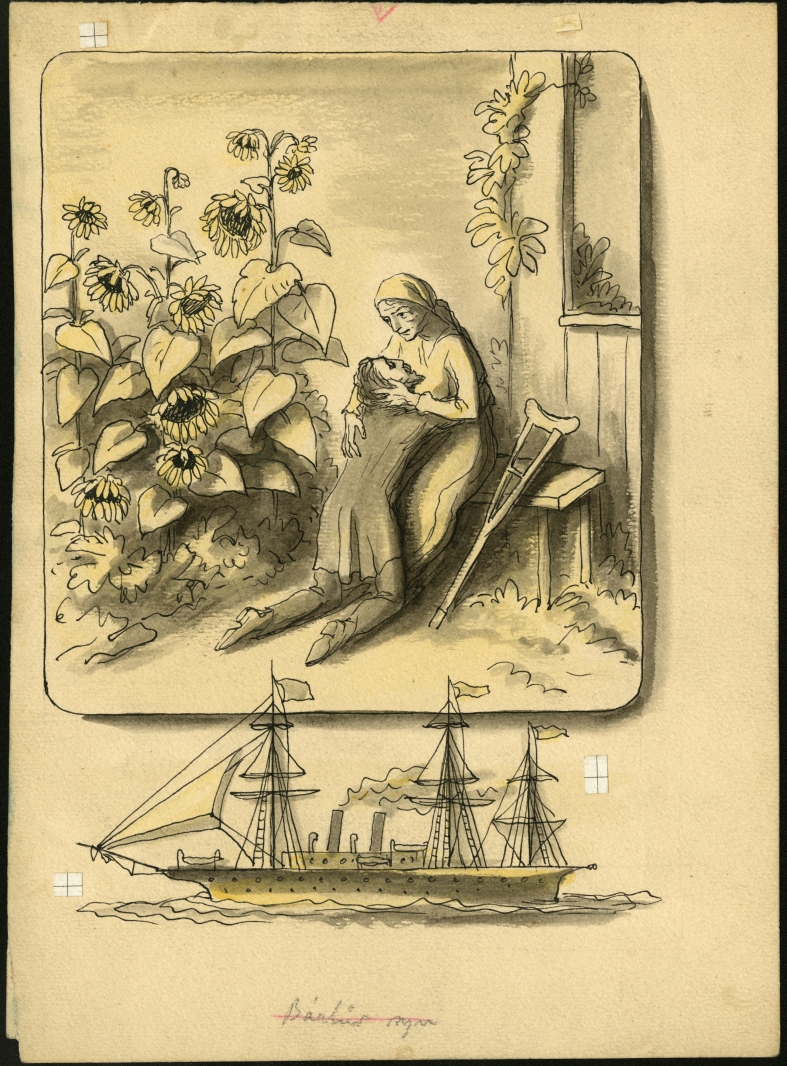 Náhledový obrázek Nepoužitá ilustrace - Korouhev práce - 1