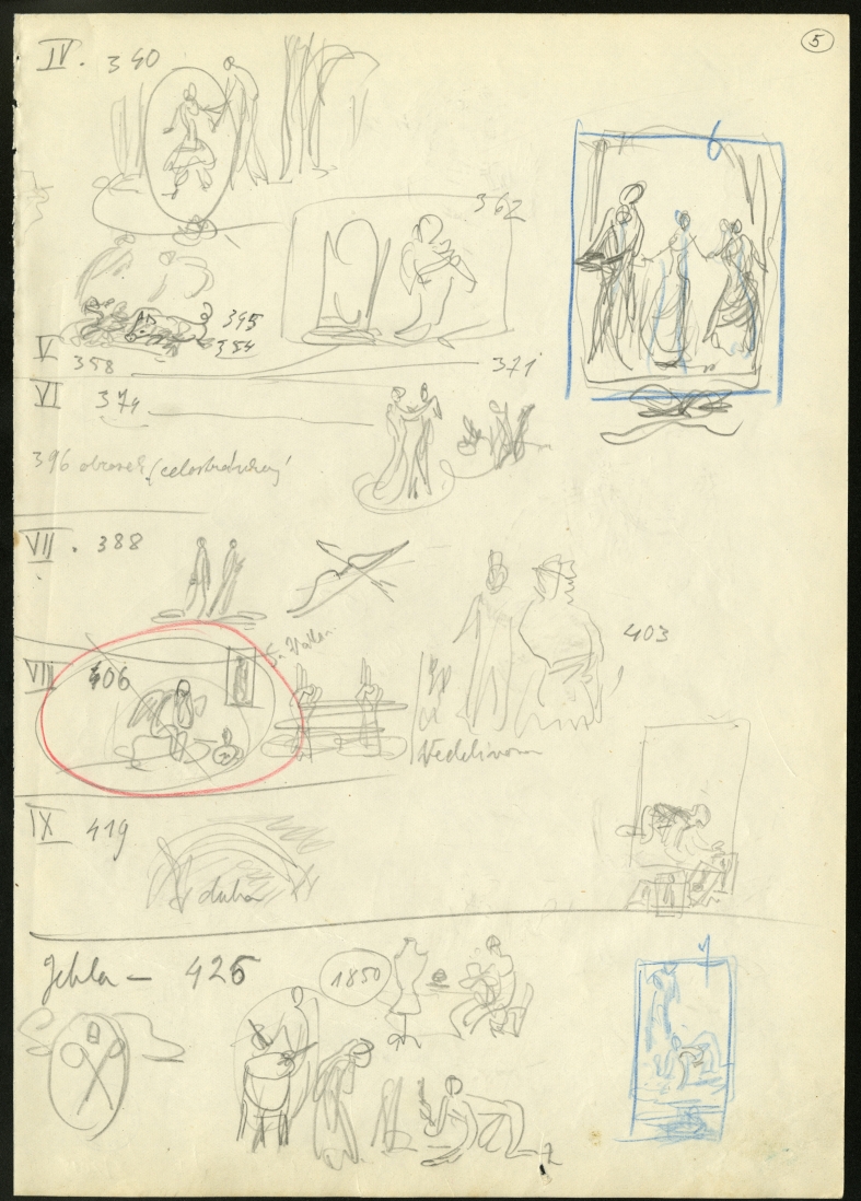 Náhledový obrázek Studie k ilustracím - Za ranních červánků - 1