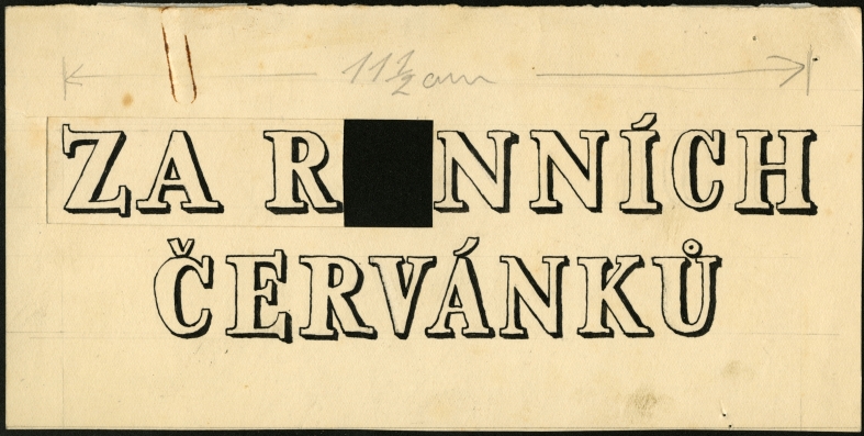 Náhledový obrázek Předloha typografie - Za ranních červánků - 1