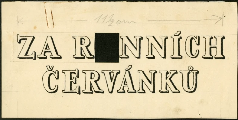 Obrázek Předloha typografie - Za ranních červánků