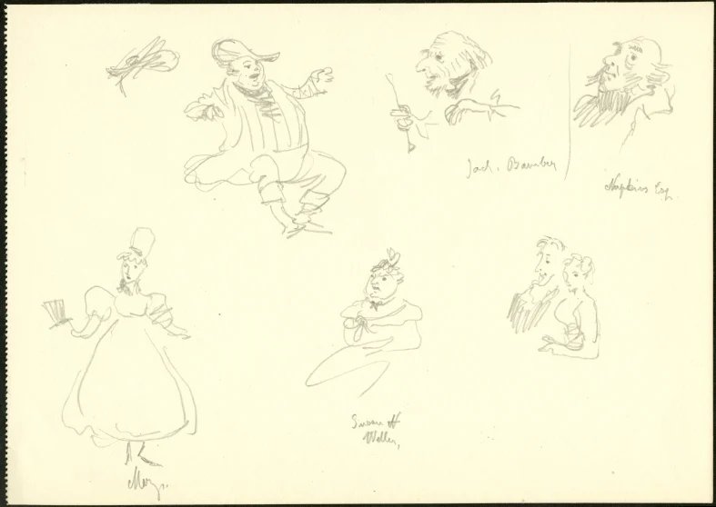 Obrázek Studie k ilustracím - Kronika Pickwickova klubu
