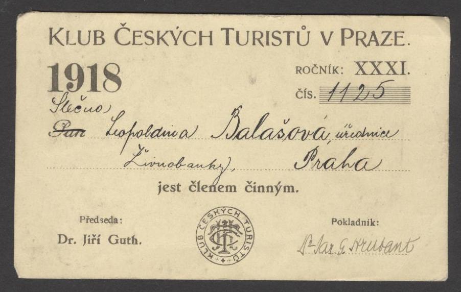 Náhledový obrázek KČT. Členský průkaz - 1
