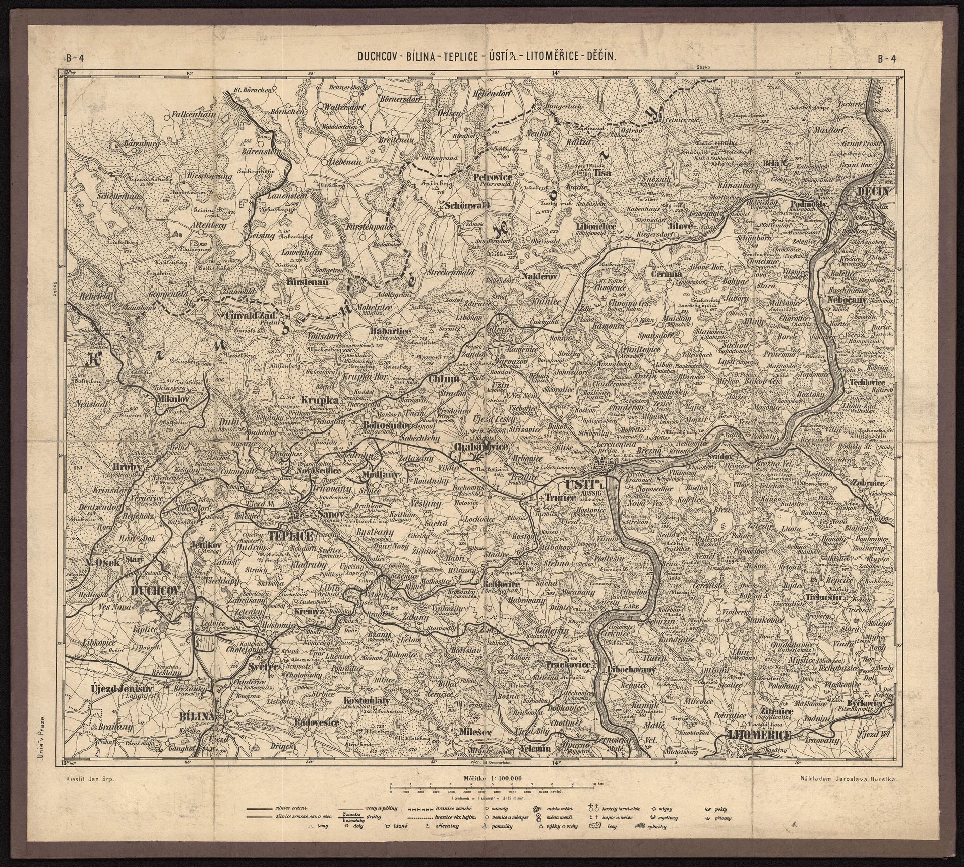Náhledový obrázek předmětu Duchcov - Bílina - Teplice - Ústí n. L. - Děčín - Litoměřice