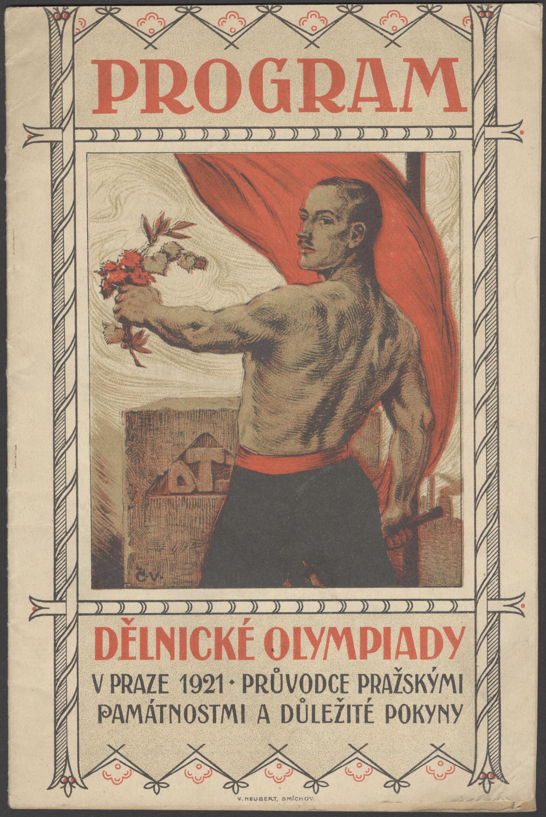 Náhledový obrázek Program I. Dělnické olympiády. Průvodce pražskými památnostmi a důležité pokyny - 4