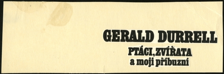 Náhledový obrázek Typografie - Ptáci, zvířata a moji příbuzní - 1