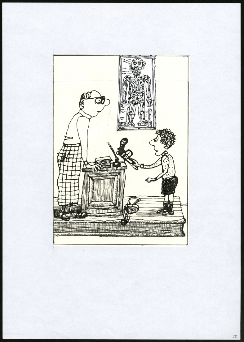 Náhledový obrázek Nepoužitá ilustrace - Dobrodružství tajného agenta Pankráce Tangenta - 1