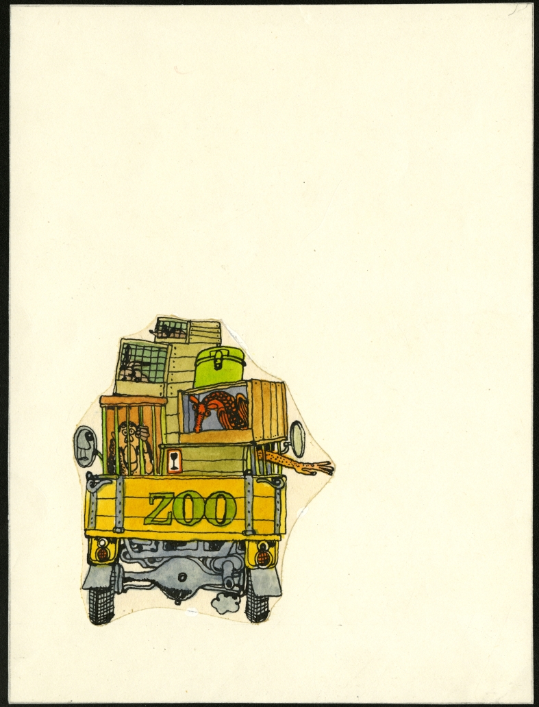 Náhledový obrázek Nepoužitá ilustrace - Pavián mezi lidmi - 1