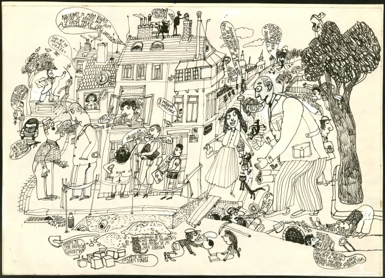 Obrázek Ilustrace - Pavián mezi lidmi