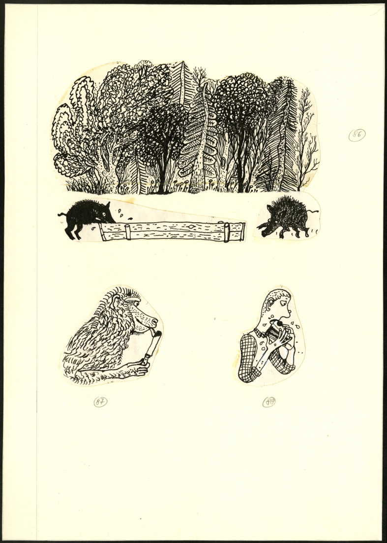 Náhledový obrázek Ilustrace - Pavián mezi lidmi - 1