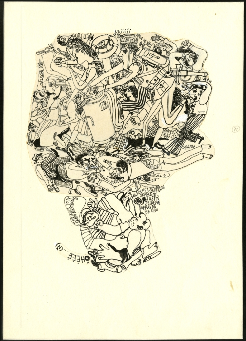 Náhledový obrázek Ilustrace - Pavián mezi lidmi - 1