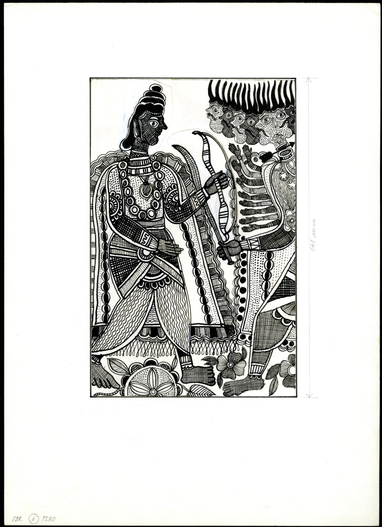 Náhledový obrázek Ilustrace - Indický hlavolam - 1