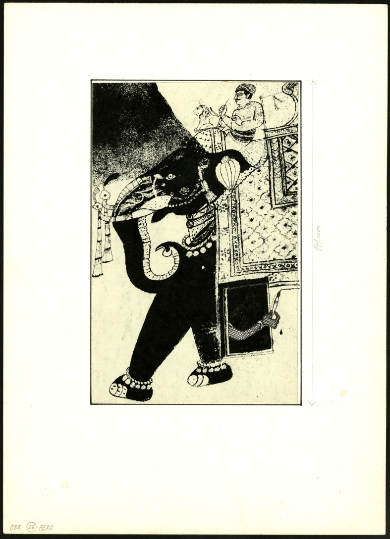 Náhledový obrázek Ilustrace - Indický hlavolam - 1