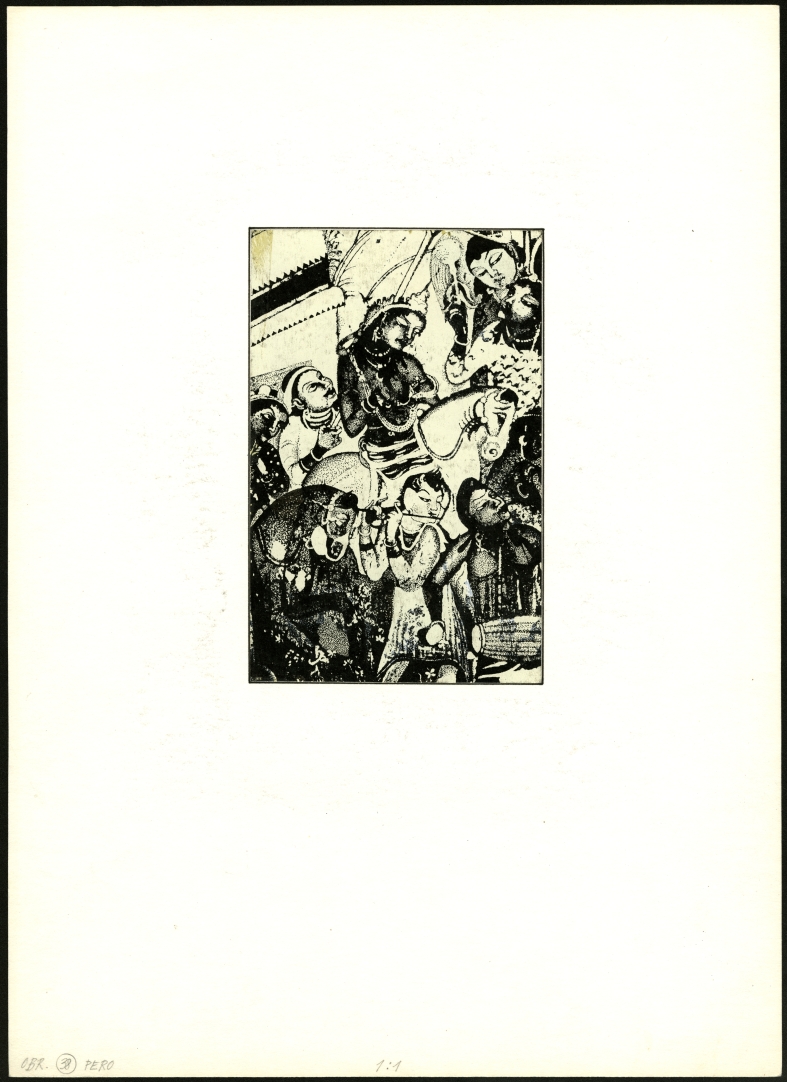 Náhledový obrázek Ilustrace - Indický hlavolam - 1