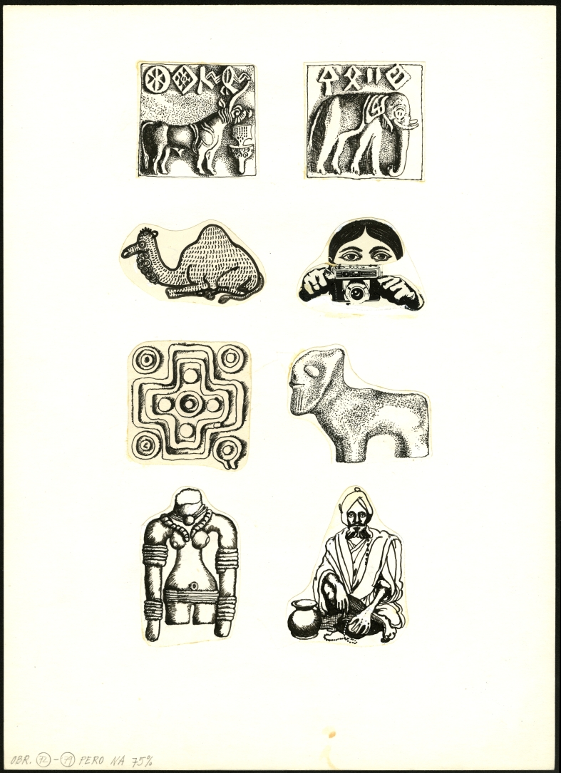 Náhledový obrázek Ilustrace - Indický hlavolam - 1