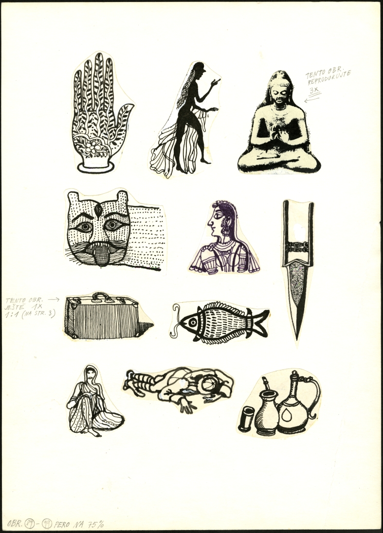 Náhledový obrázek Ilustrace - Indický hlavolam - 1