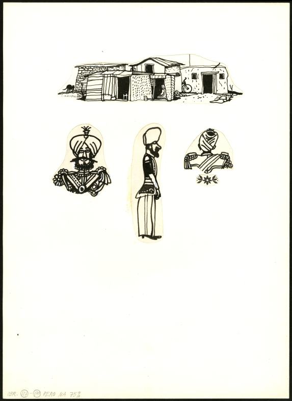Náhledový obrázek Ilustrace - Indický hlavolam - 1