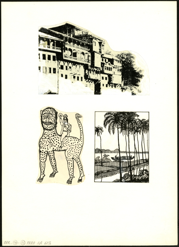 Náhledový obrázek Ilustrace - Indický hlavolam - 1