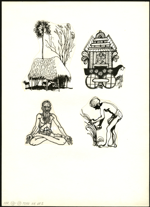 Náhledový obrázek Ilustrace - Indický hlavolam - 1