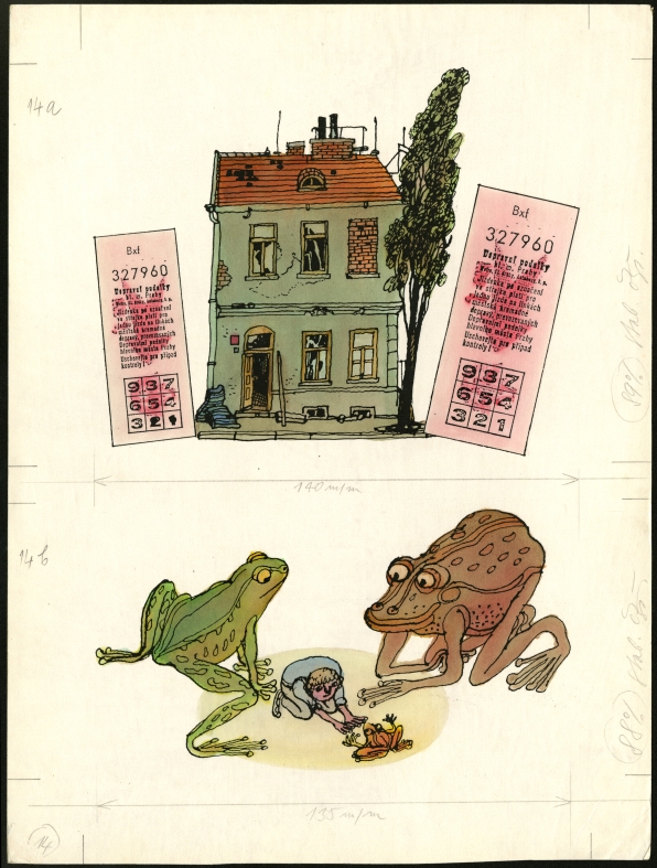Náhledový obrázek Ilustrace - Zajíc a sovy - 1
